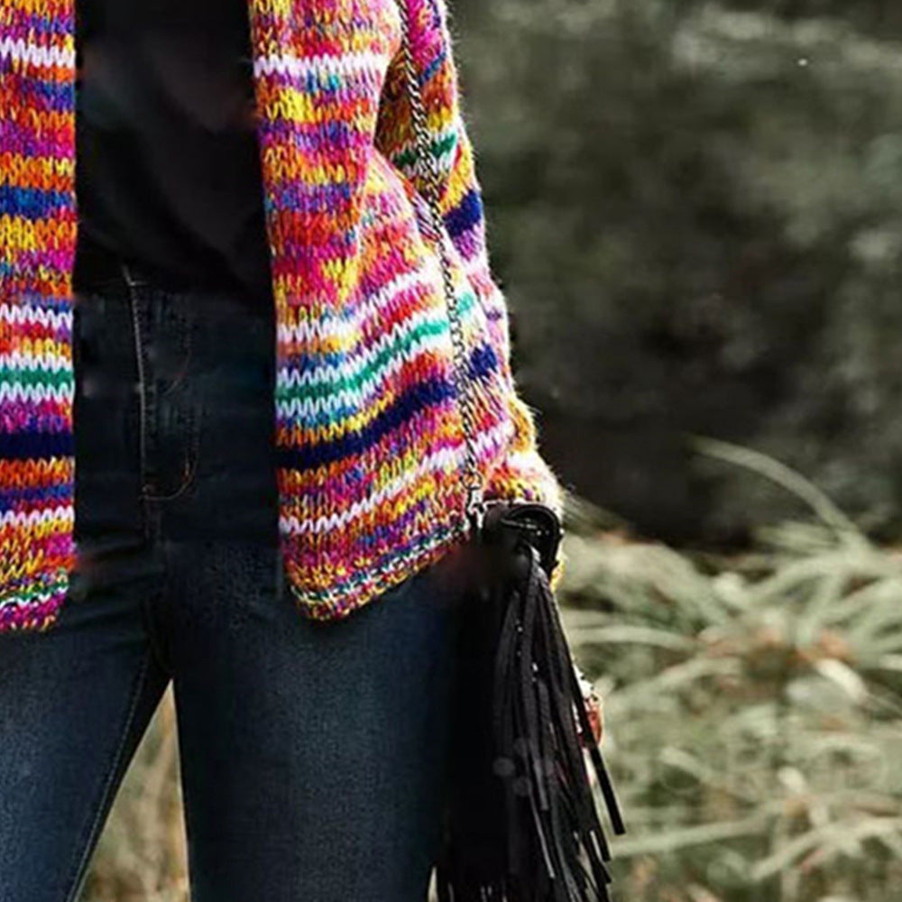 Women Knit Cardigan Loose Sweater