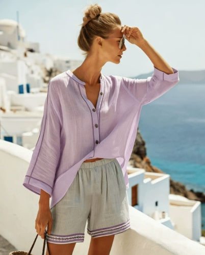 Fashionable And Elegant V-Neck Casual Set For Women