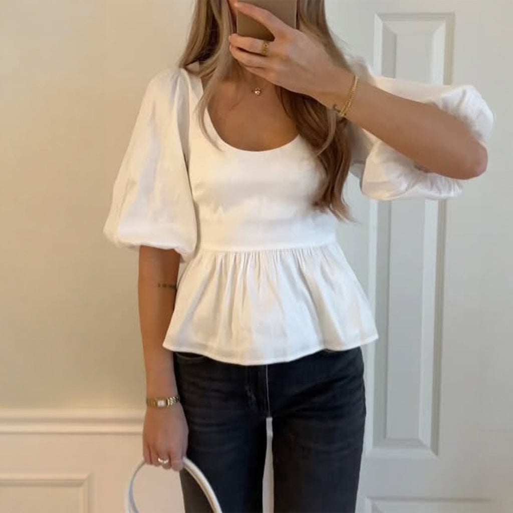 Loose Simple Short-sleeve Top For Women