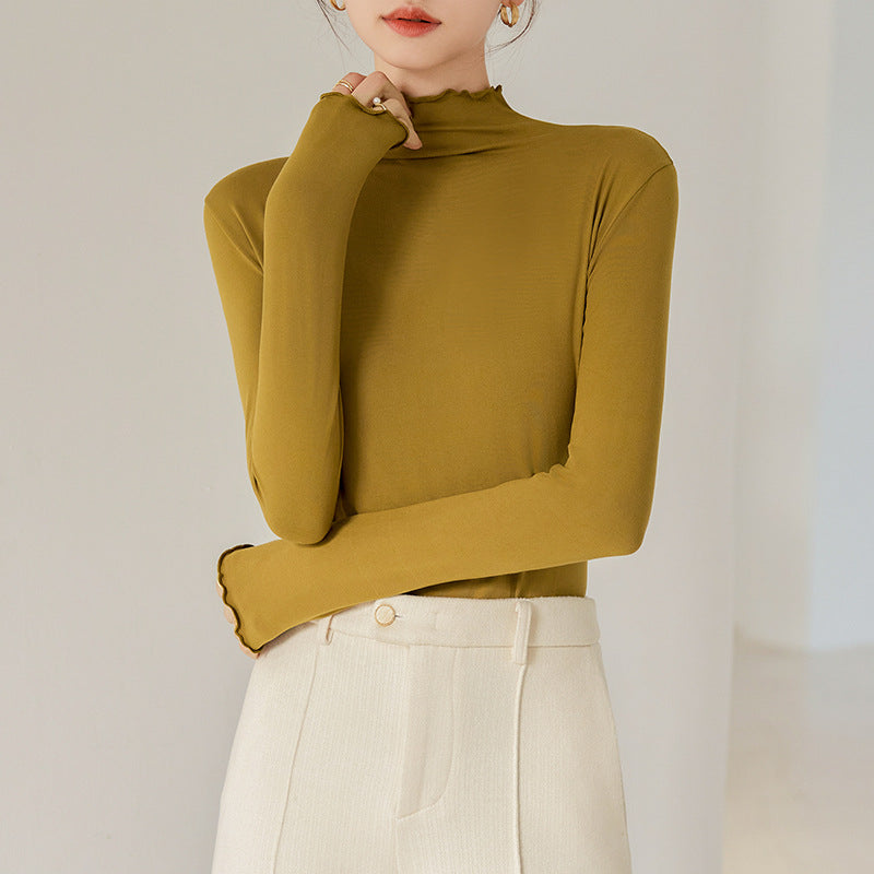 European And American Cross-Border Versatile V-Neck Pleated Elegant Loose Solid Color Long-Sleeve Shirt For Women, Direct From The
