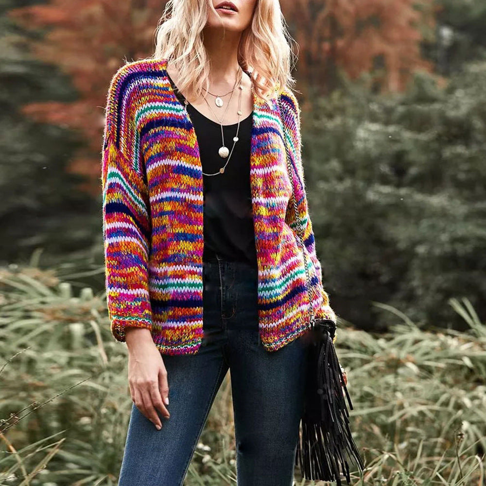 Women Knit Cardigan Loose Sweater