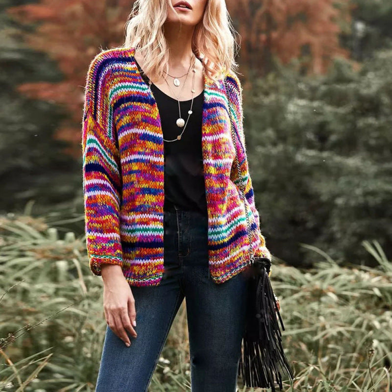 Women Knit Cardigan Loose Sweater