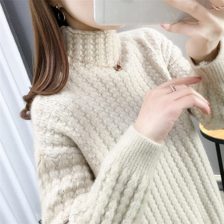 Women Knit Sweater Turtleneck Sweater