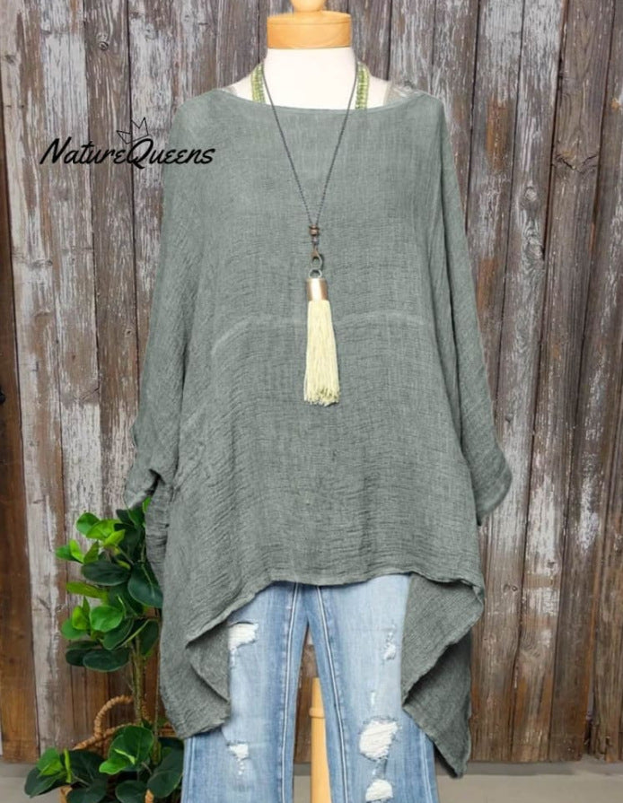 Casual Long Sleeve Loose 3D Digital Printing Women Round Neck Pullover T-shirt