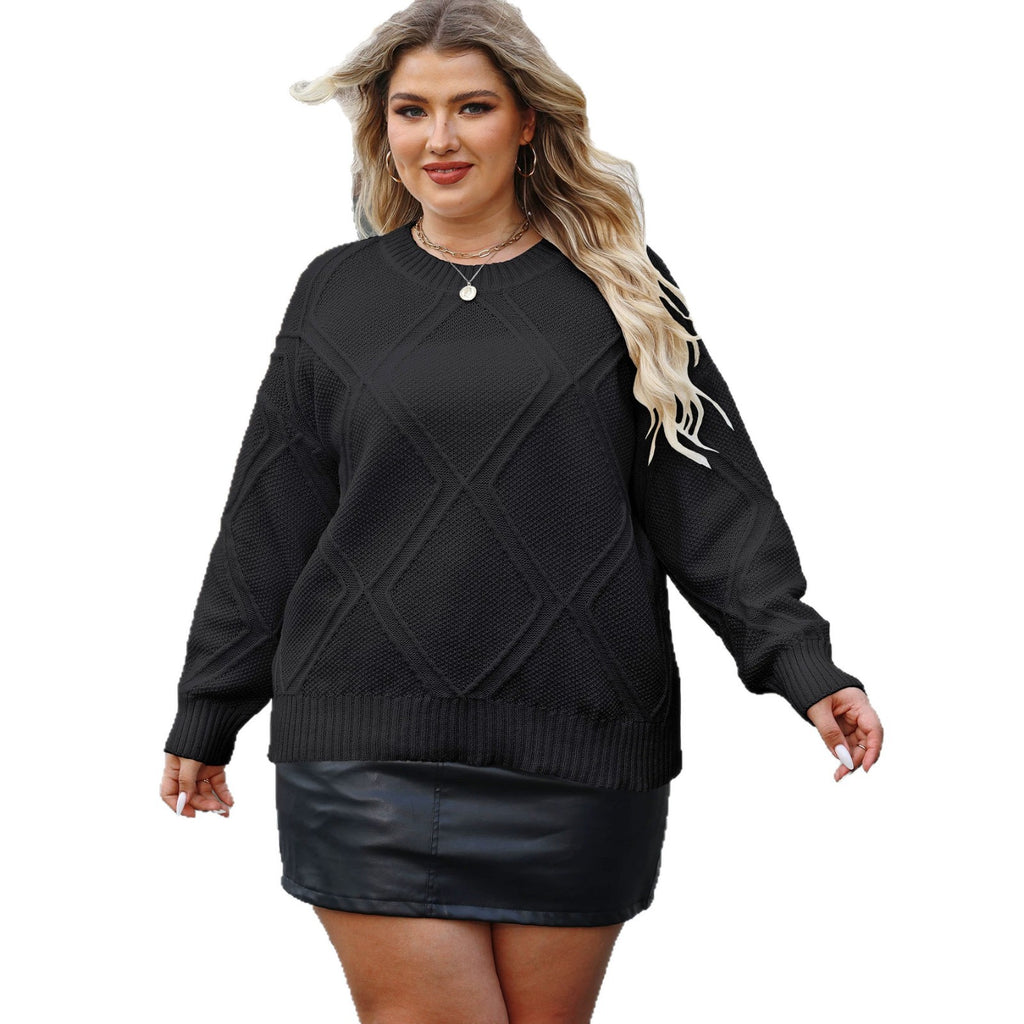 Herringbone-knit Versatile Casual Sweater For Women