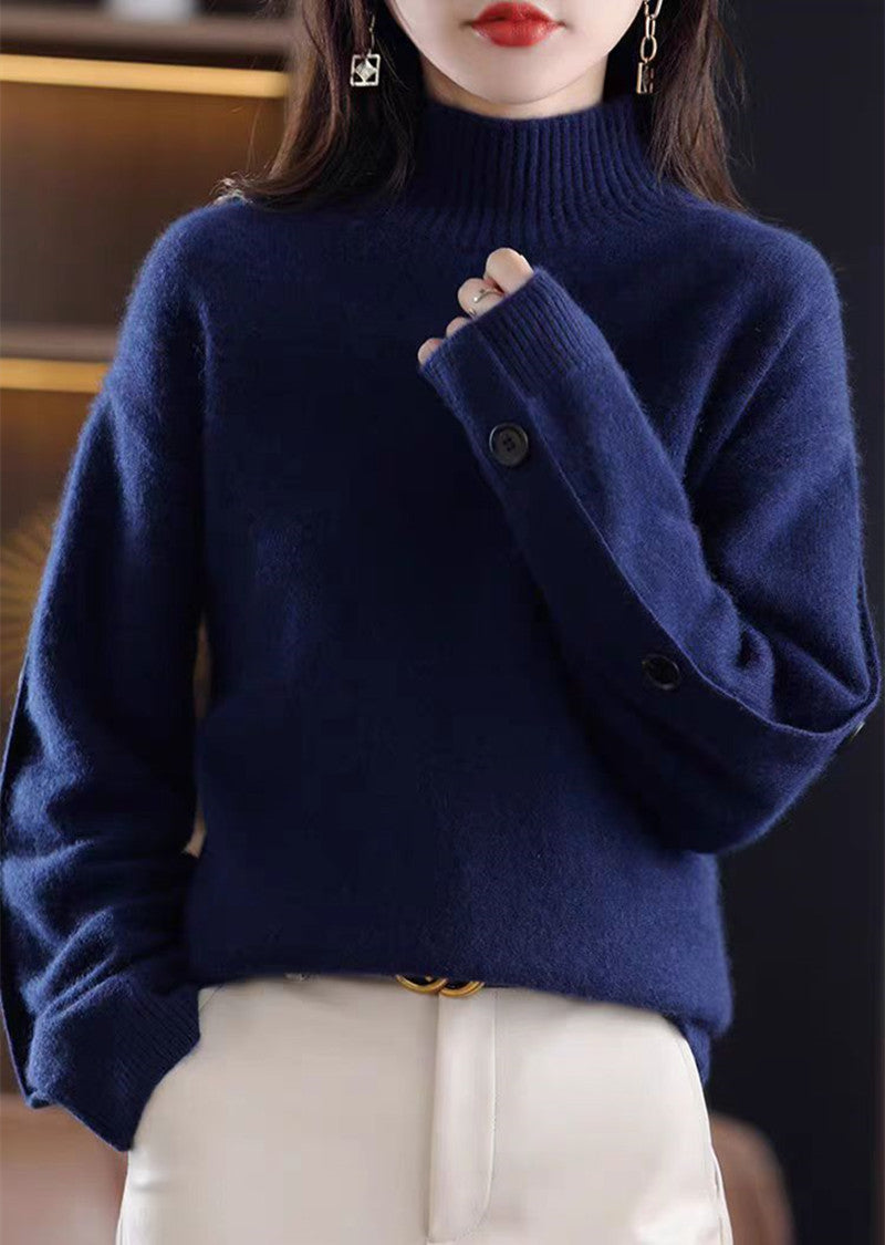 Half Turtleneck Bottoming Sweater For Women