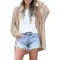 Women Long Sleeve Open Front Knit Cardigan, Hollow Out Lightweight Loose Knitted Sweater Coat, Casual Soft MohairLike Cardigan For Spring Fall