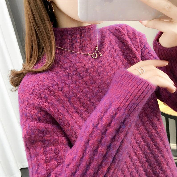 Women Knit Sweater Turtleneck Sweater