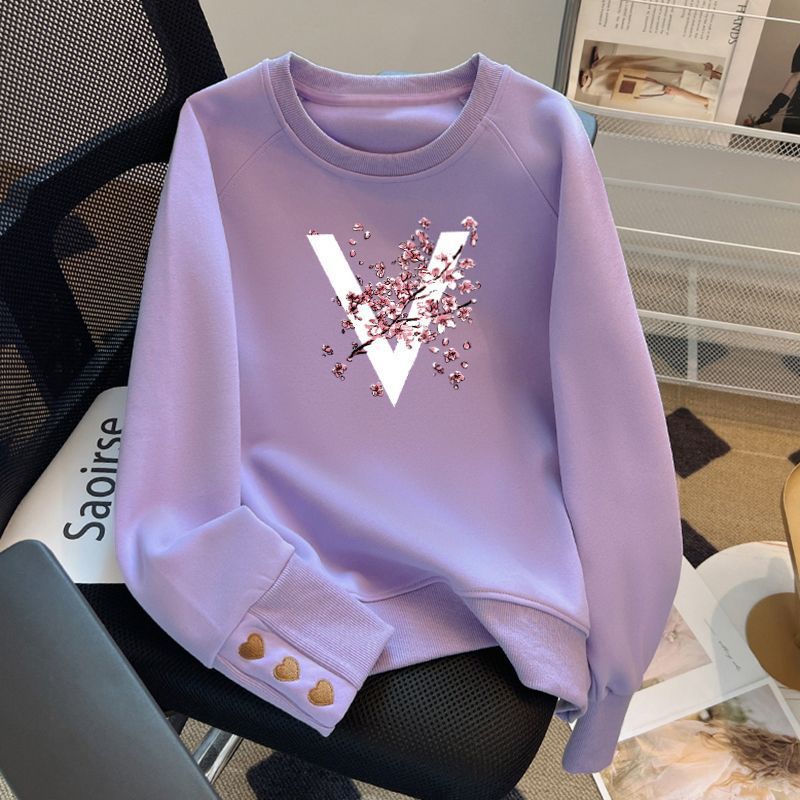 Versatile Crew-neck Sweatshirt For Women