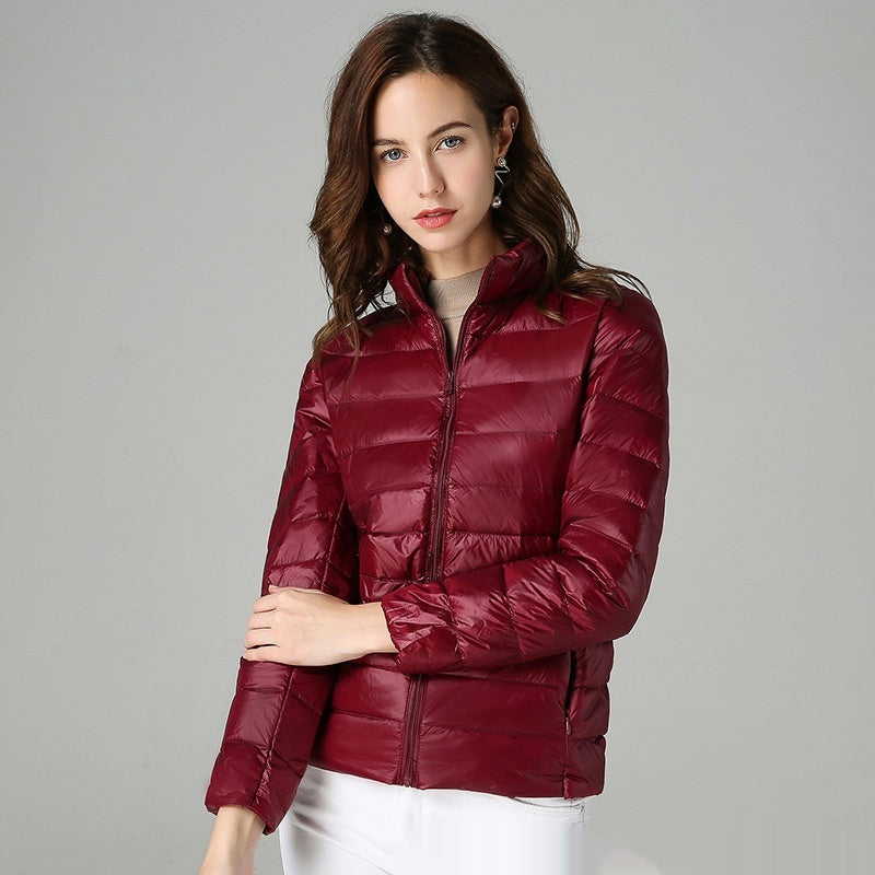 Short Light And Thick Thermal Slim Fit White Duck Down Fashionable Jacket