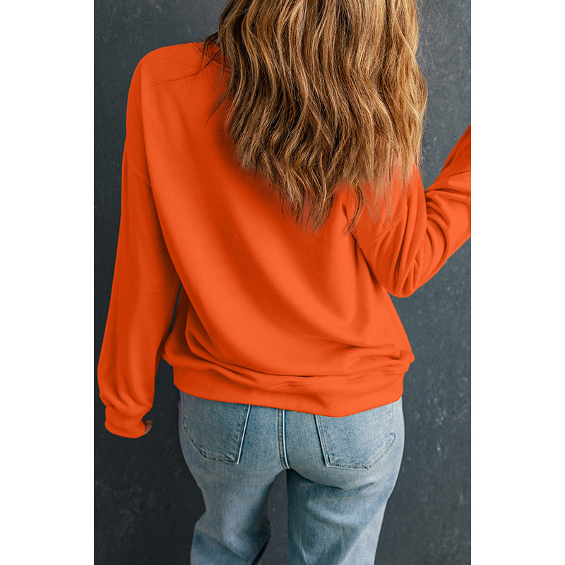 Pullover Long Sleeve Women Fashion Printed Loose Sweatshirt Women