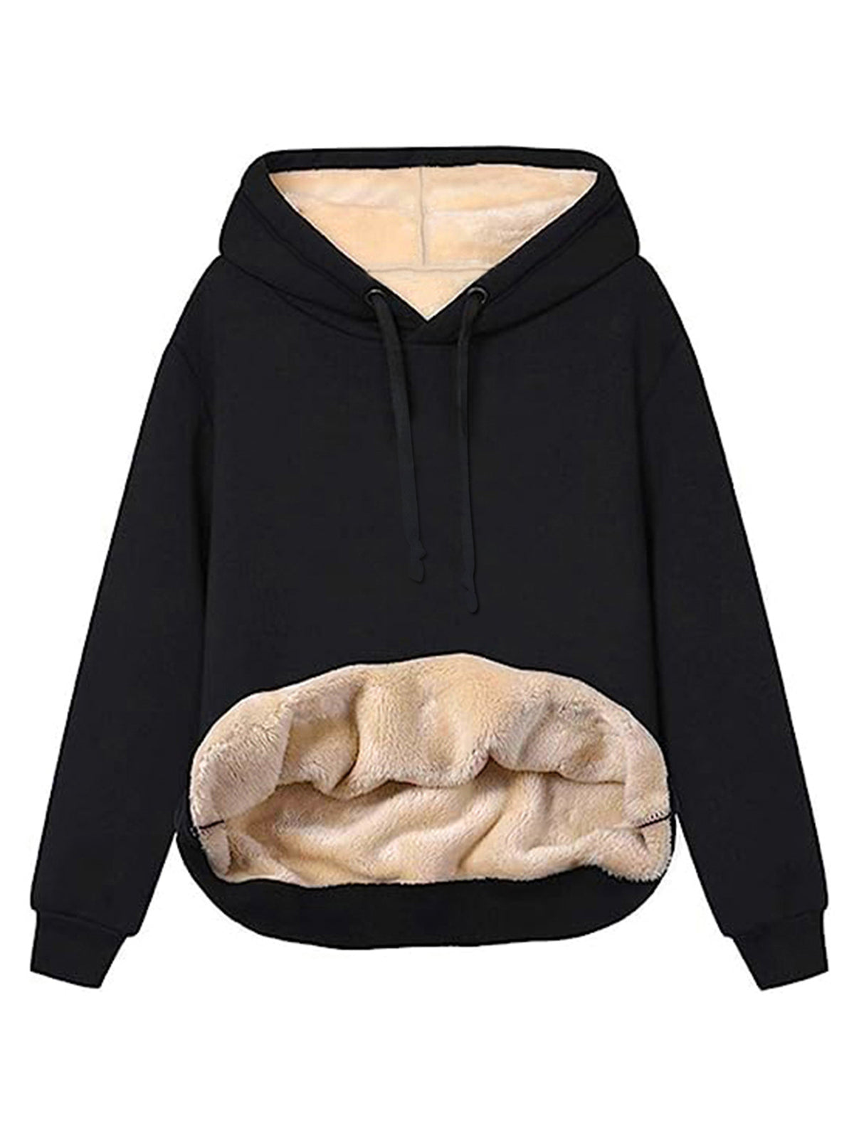 Fashion Women Warm With Velvet Hoodie Coat