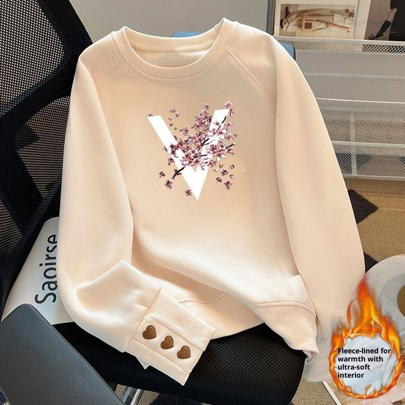 Versatile Crew-neck Sweatshirt For Women