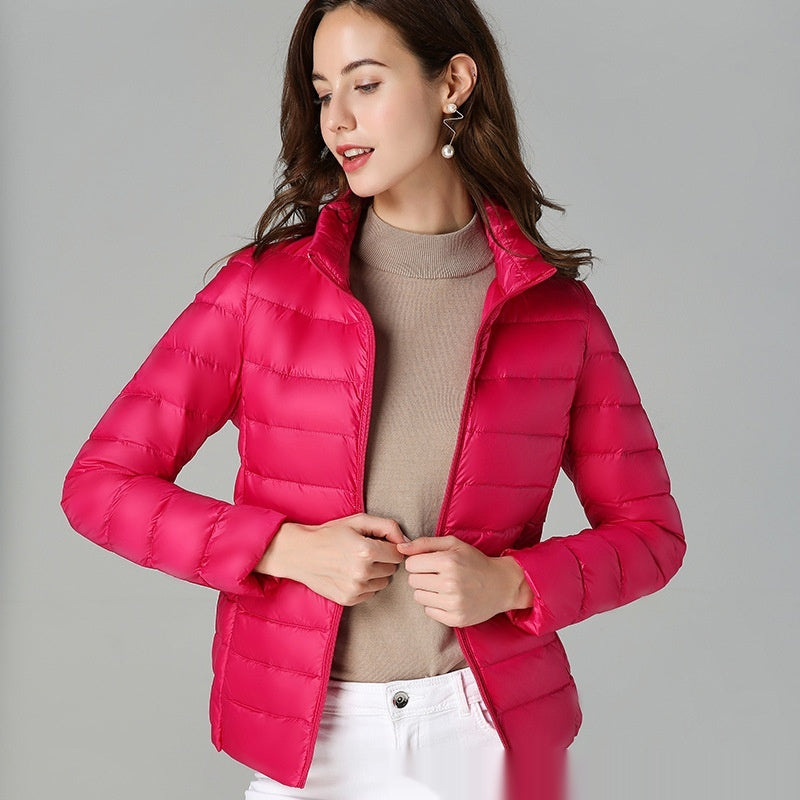 Short Light And Thick Thermal Slim Fit White Duck Down Fashionable Jacket