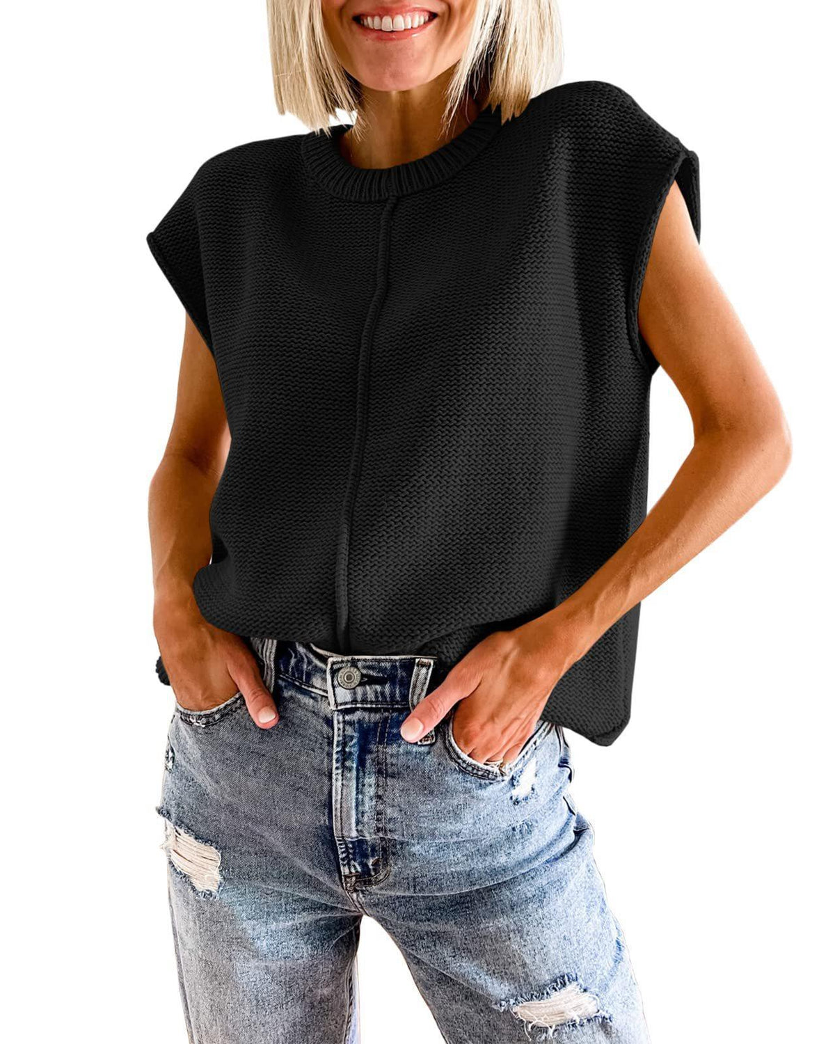 Women Knit Loose Pullover Sweater