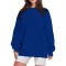 Women Oversized Crewneck Sweatshirt, Long Sleeve Loose Fit Solid Color Casual Pullover Top