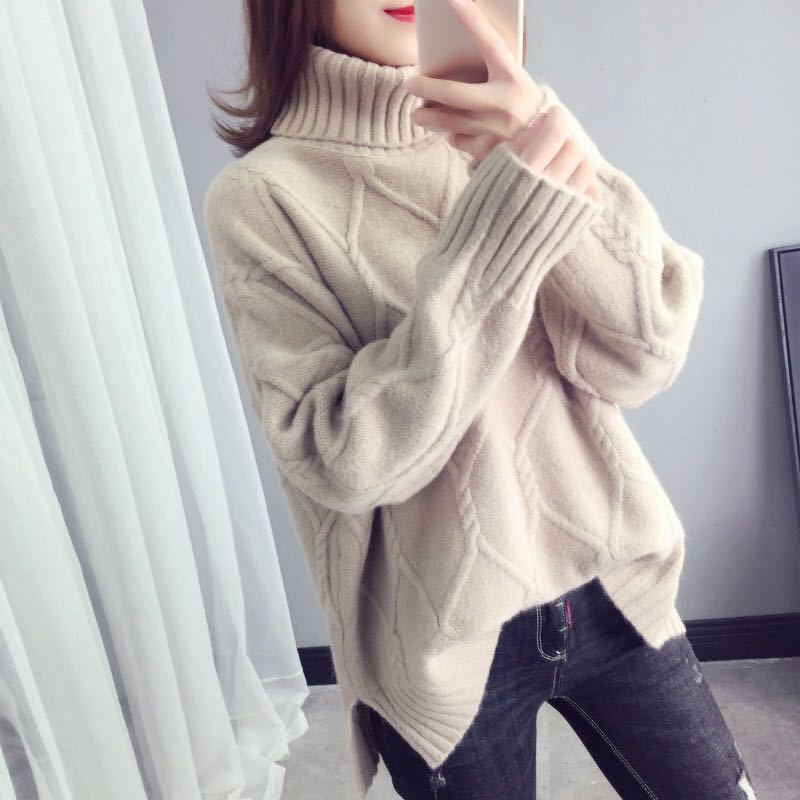 Women Sweater Turtleneck Loose Sweater