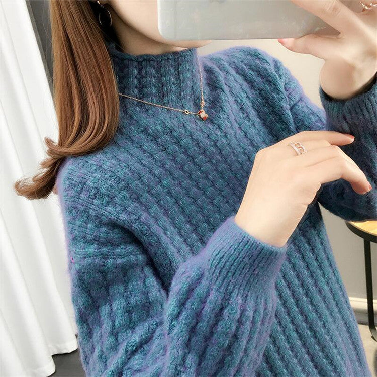 Women Knit Sweater Turtleneck Sweater