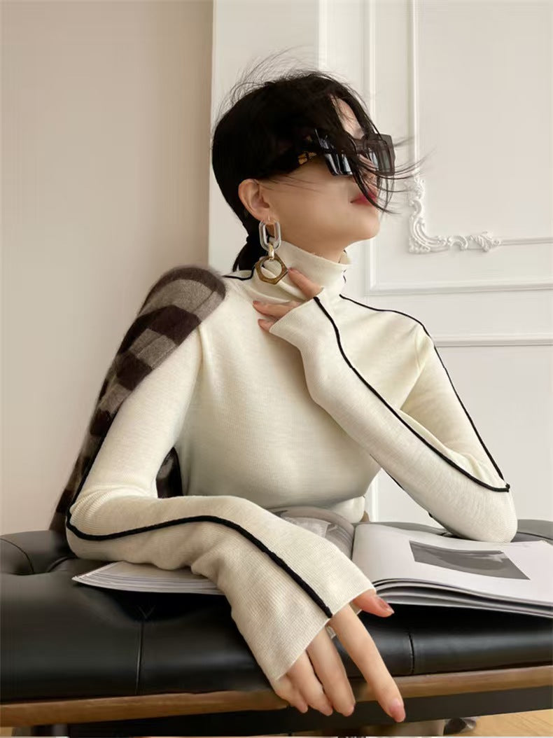Women Knit Turtleneck Sweater