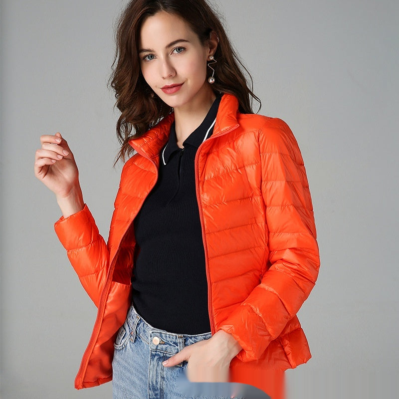 Short Light And Thick Thermal Slim Fit White Duck Down Fashionable Jacket