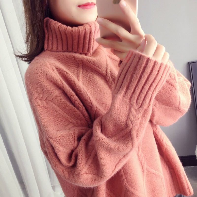 Women Sweater Turtleneck Loose Sweater