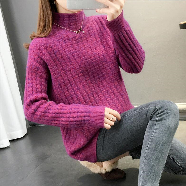 Women Knit Sweater Turtleneck Sweater