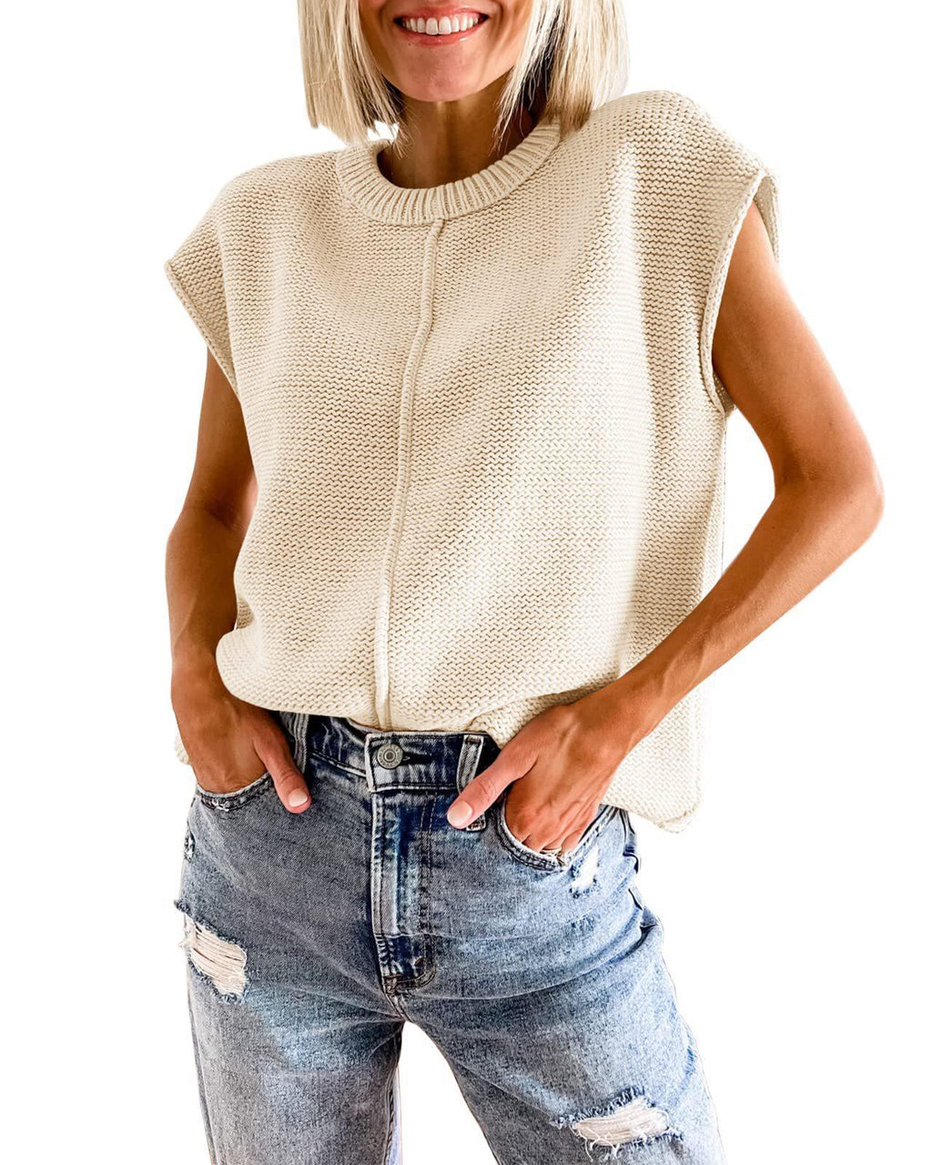Women Knit Loose Pullover Sweater