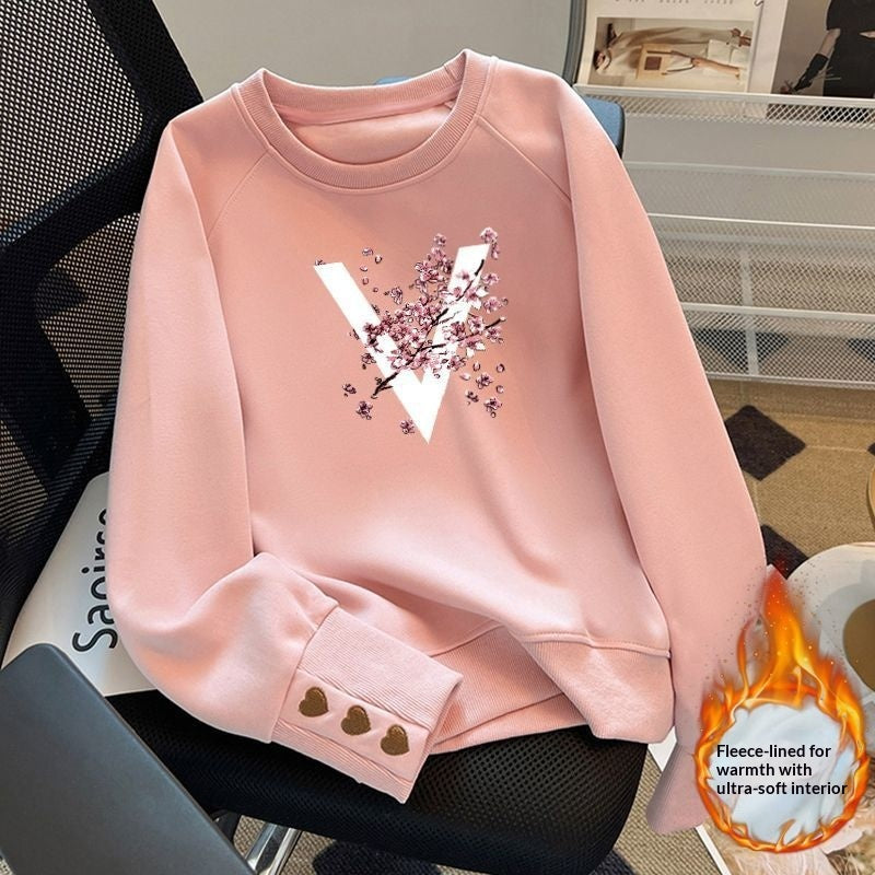Versatile Crew-neck Sweatshirt For Women