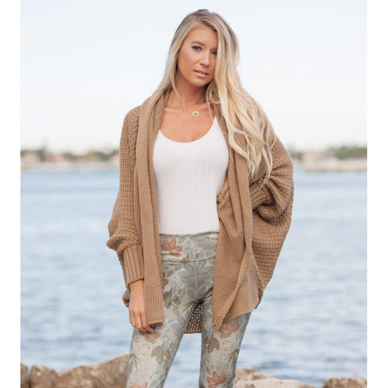 Bat Sleeve Knit Autumn Cardigan Sweater Women