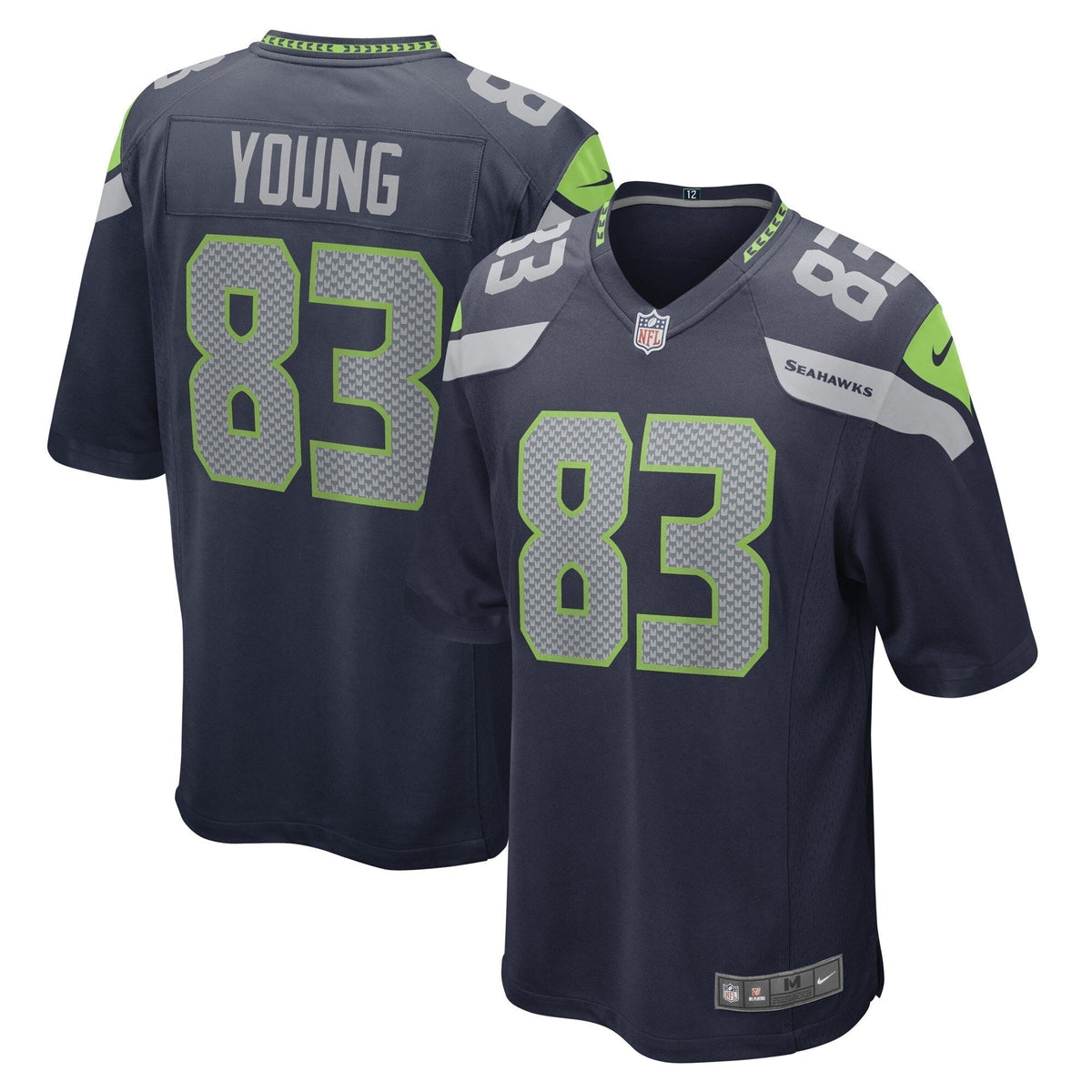 Dareke Young Seattle Seahawks Nike Game   Jersey - College Navy