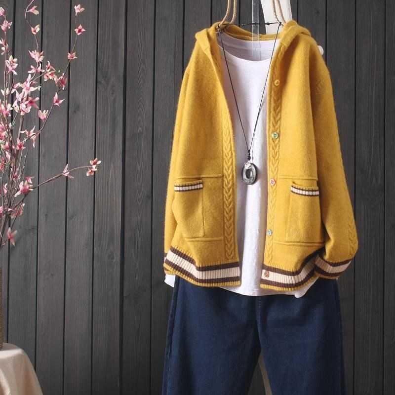 Women Knit Sweater Cardigan Sweater