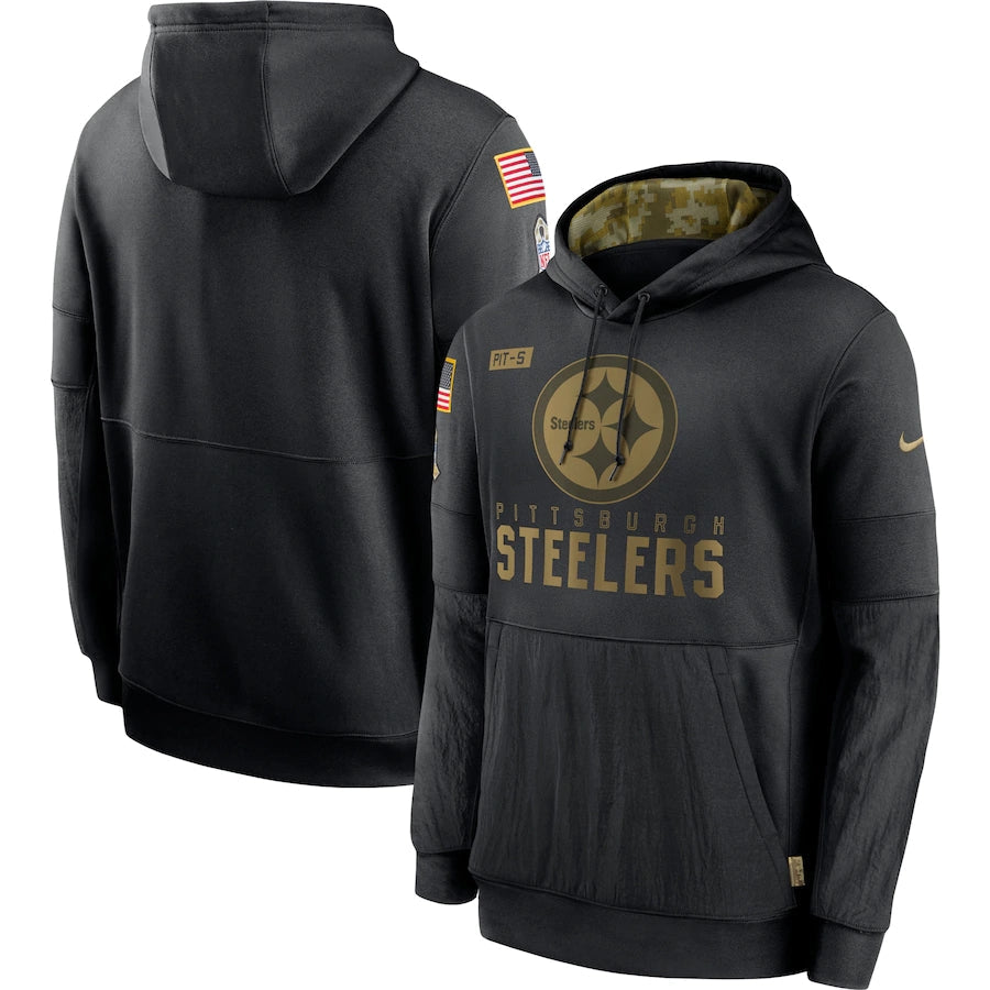 Men's Pittsburgh Steelers NFL 2020 Salute to Service Hoodie1 Black