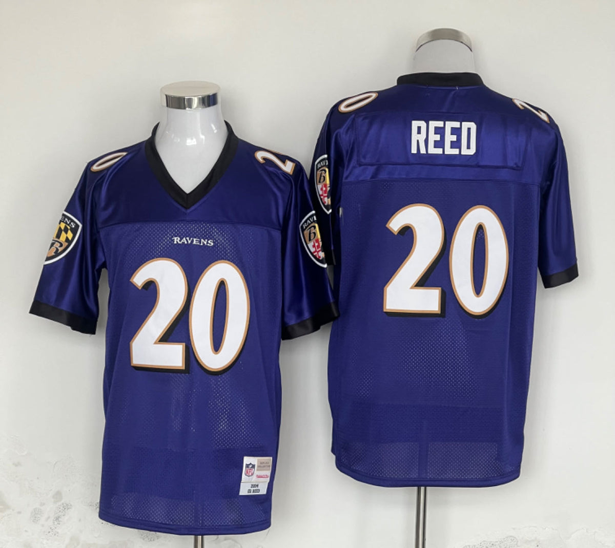 Men's Baltimore Ravens Ed Reed Mitchell & Ness Purple Legacy Replica Player Jerseys