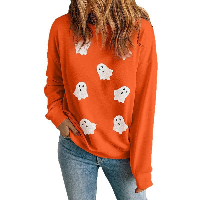 Pullover Long Sleeve Women Fashion Printed Loose Sweatshirt Women