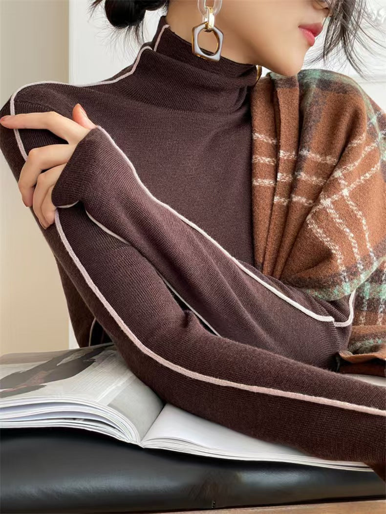 Women Knit Turtleneck Sweater