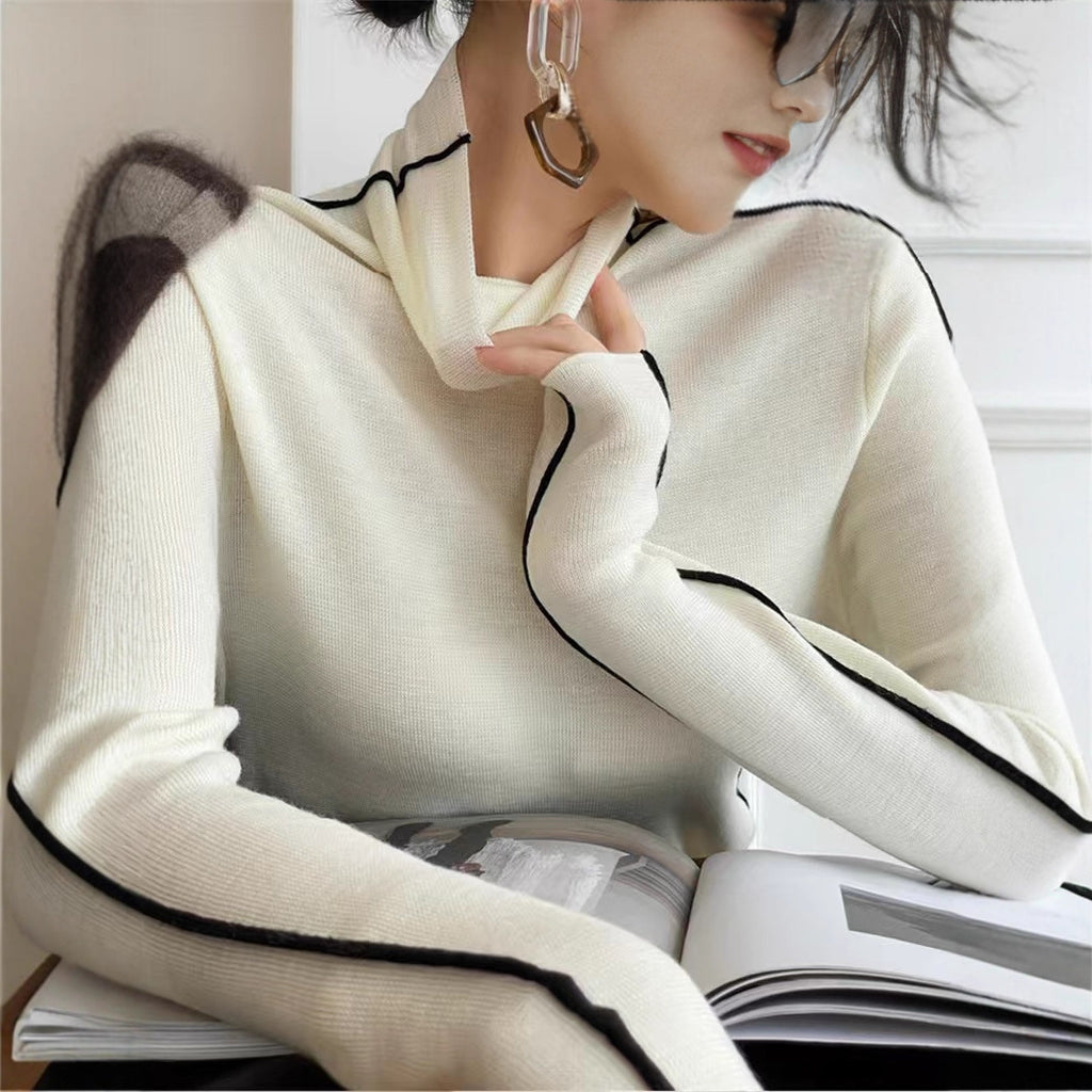 Women Knit Turtleneck Sweater