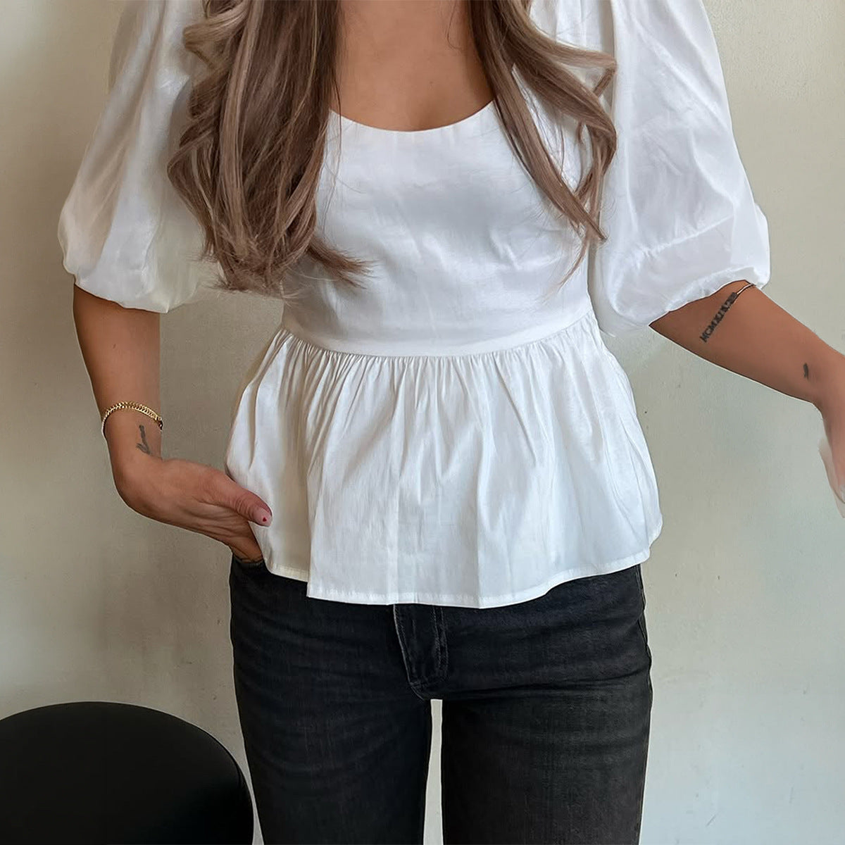 Loose Simple Short-sleeve Top For Women
