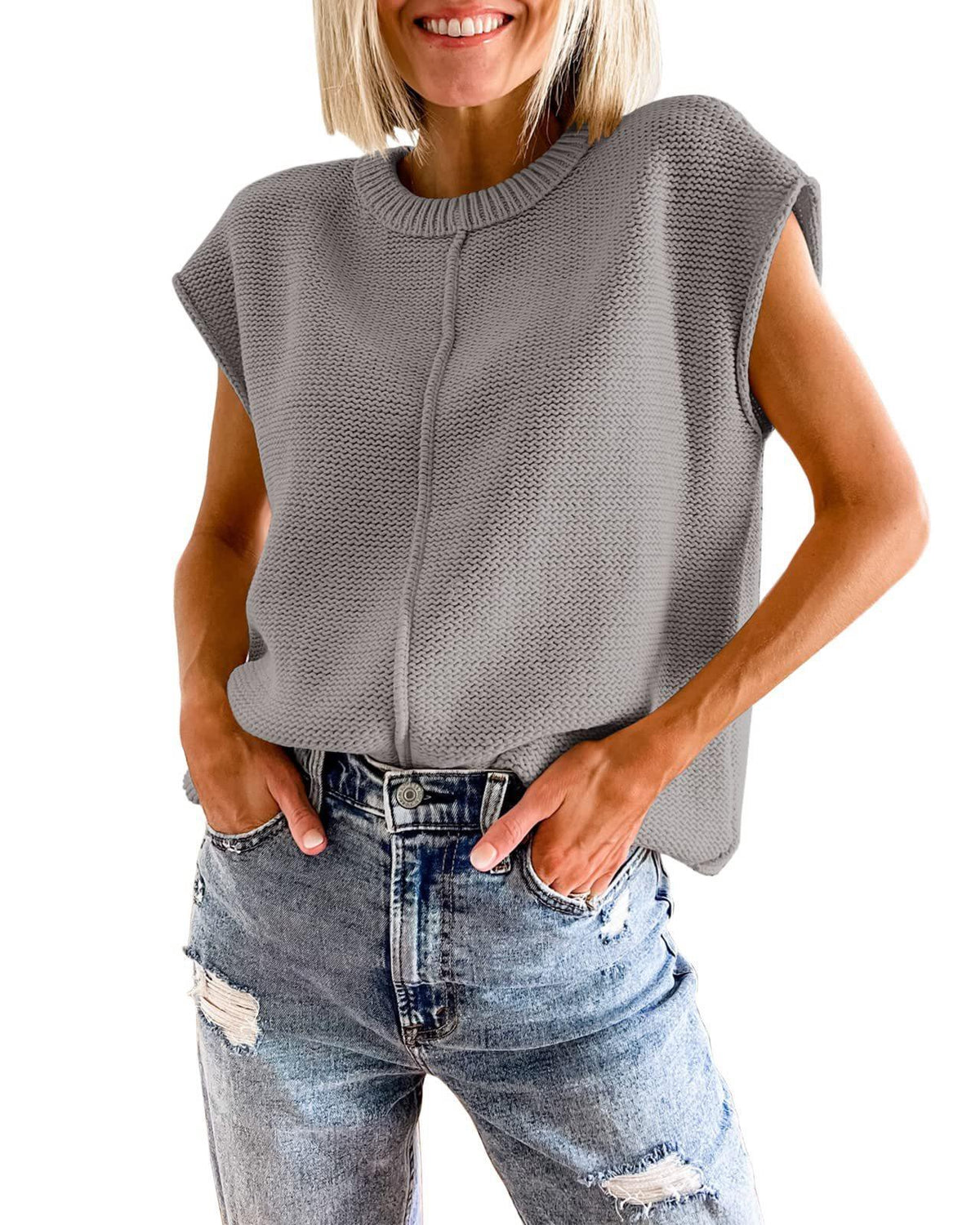 Women Knit Loose Pullover Sweater
