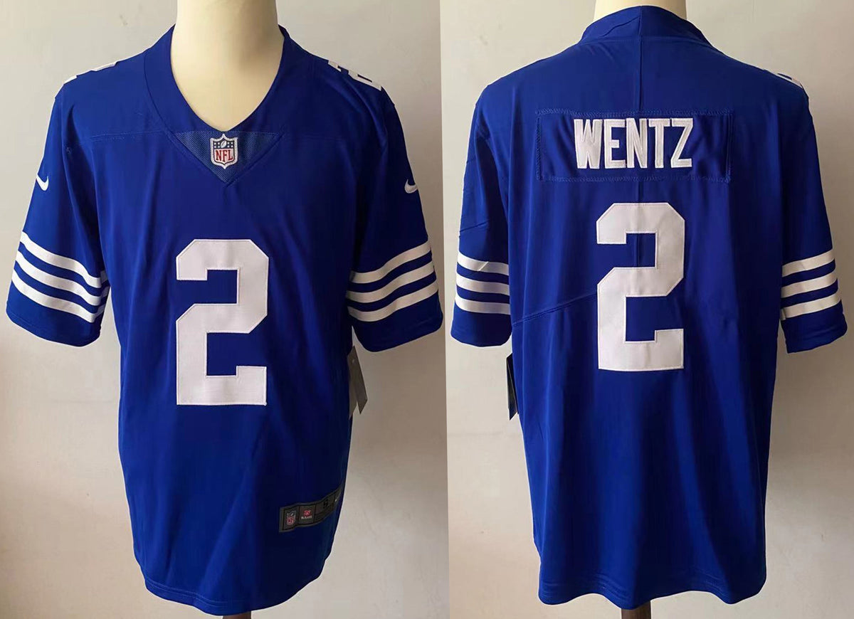 Men's Indianapolis Colts Carson Wentz #2 Blue Game Player Jerseys